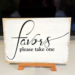 Hobby Lobby Elegant White Party Favor Sign